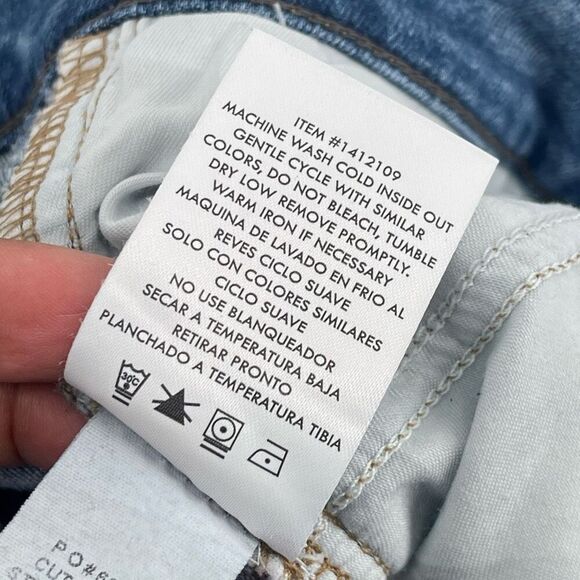 Level 99 Anthropologie High Rise Skinny Crop Jeans Blue Stretch Denim 12/31 - Picture 14 of 16